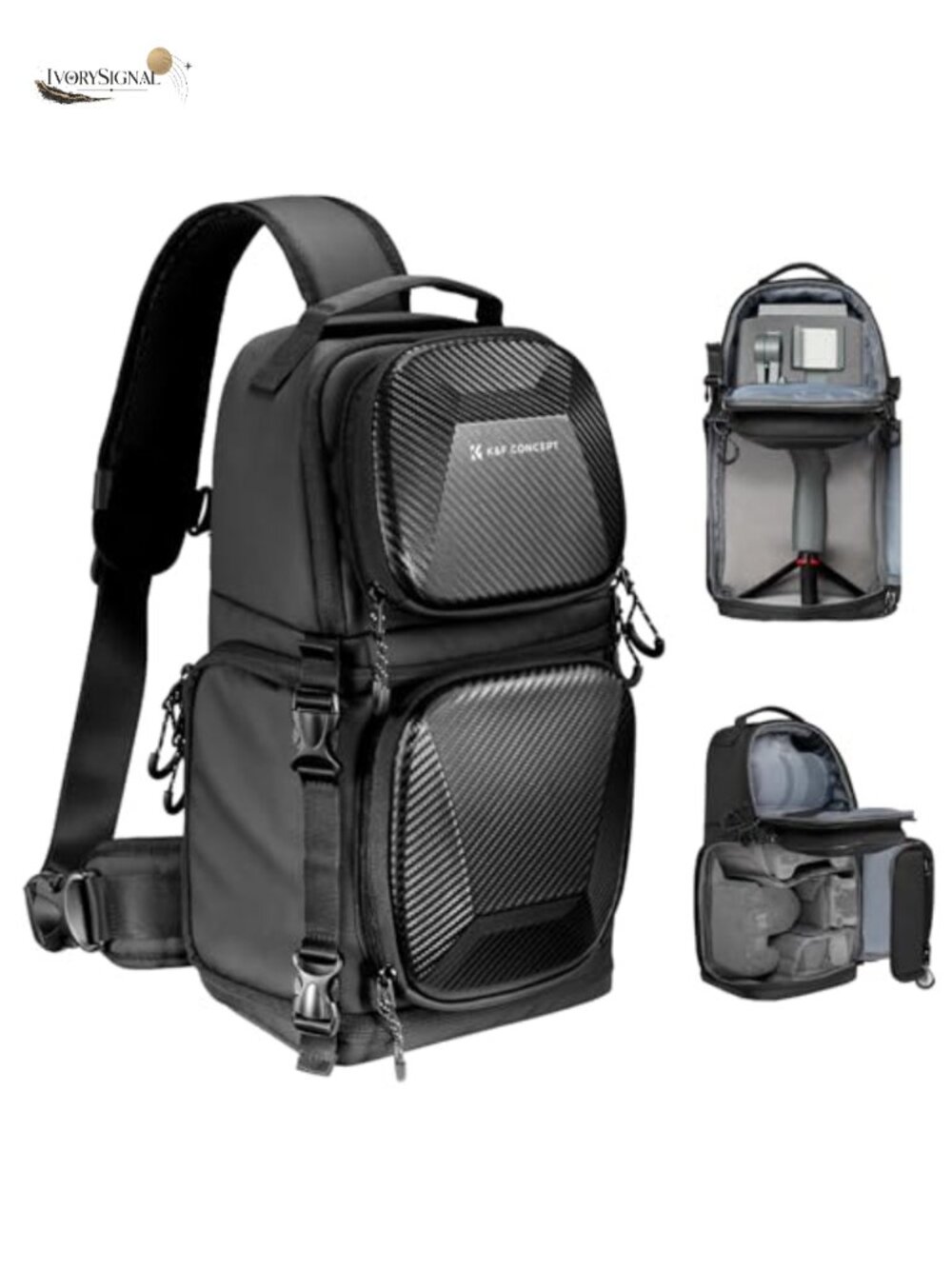 Hardshell Camera Sling Bag 10L EVA Tripod Holder Travel